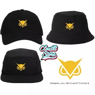 Topi Bordir Owl  Ovo Burung Hantu Snapback 5 Panel Baseball Cap Bucket Hat Five Panels