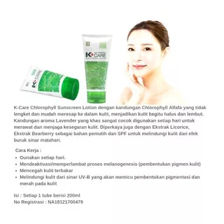 K-Care Chlorophyll Sunscreen Lotion KLINK ASLI REKOMENDED