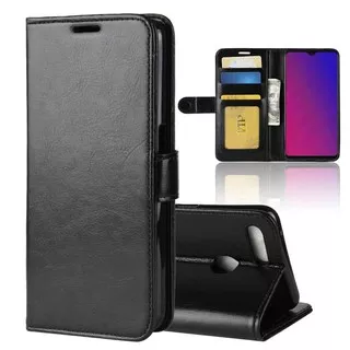 Casing OPPO F5 Leather Wallet Flip Cover Case Dompet Kulit Oppo F5