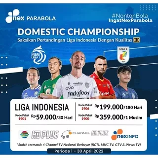 Voucher Nex-Parabola Paket 19 (Liga Indonesia) - 30 Hari PROMO