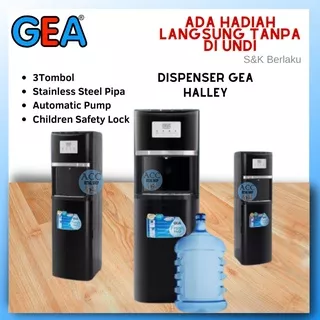 DISPENSER GEA HALLEY GALON BAWAH 3 KRAN, GARANSI RESMI