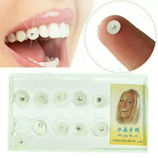 Berjaya Store - Diamond Teeth / Permata Gigi Berlian Gigi Asli Original - Putih ( Isi 10 )