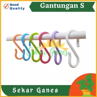 Hook S Gantungan Serbaguna Cantolan Pot Dinding Tembok Pot Gantung Pagar Bunga Tanaman Hias Kuat Bagus Hanger Pengait Sling - Bukan Gantungan Cantolan Besi Kawat