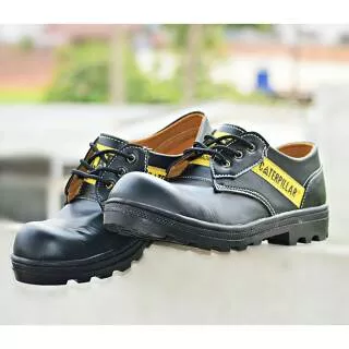 Sepatu safety boots 59rb an caterpillar safety shoes ujung besi handmade bandung original