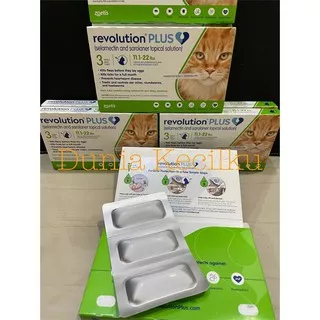 Revolution Plus Green 1.0ml Obat Kutu Kucing dan Cacing Untuk Berat Badan 5-10kg