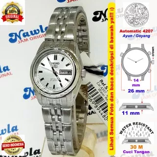 Seiko 5 Ladies SYMA27K1 Automatic Silver Dial - Jam Tangan Wanita SYMA27