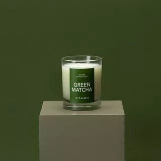 Green Matcha Scented Soy Candle Lilin Aromaterapi | Atrium Projections