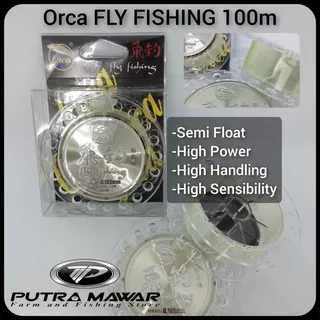 Senar Orca Fly Fishing 100m. senar pancing flyfishing flyfishing senar lembut warna kuning