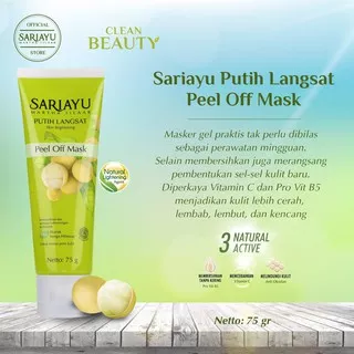 SARIAYU PUTIH LANGSAT PEEL OFF MASK 75GR