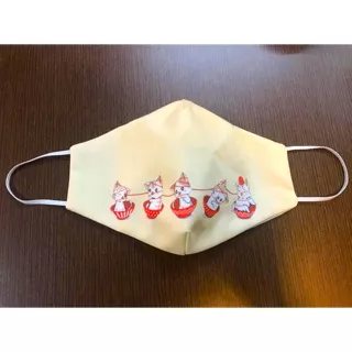 MASKER KAIN 3 PLY Motif LUCKY CAT KUCING KEBERUNTUNGAN Washable Reusable ada SELIPAN TISSUE