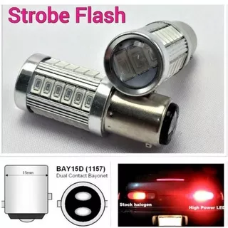 Lampu stop rem led strobo motor mobil  smd  33 led super terang