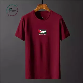 KAOS SAVE GAZA PALESTINE 23 - Kaos Bendera palestina logo kecil - Kaos Palestina