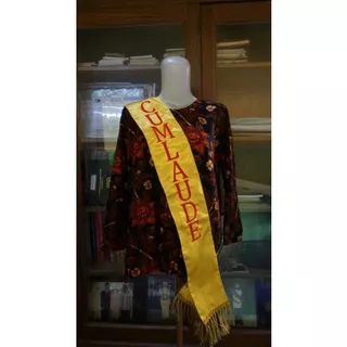 Selempang wisuda satin/ selempang wisuda bordir/ selempang wisuda murah