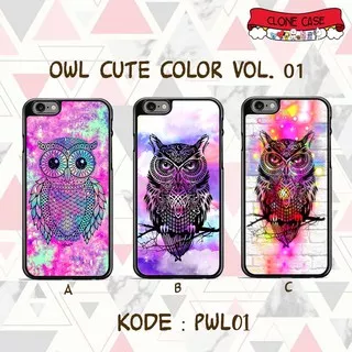 Owl Watercolor Rainbow - Custom Case - Hardcase Black