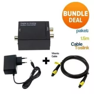 Digital (Optical/Toslink) To Analog  Audio Converter+kabel optical 1.5m