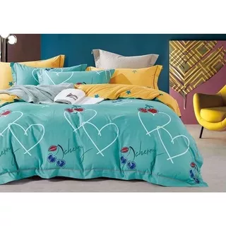 Sprei Katun Jepang Cherry Love Ukuran 160x200 180x200 200x200 140x200cm