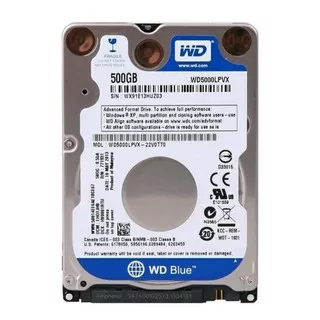 HDD WD 500GB Blue  SATA 3 2.5 For Latop / Notebook - WDC Blue Harddisk 500GB 2.5 SATA