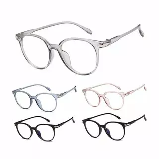 Kacamata Anti Radiasi Fashion Wanita Pria Frame Ringan Korea Design Lensa Transparan Anti UV