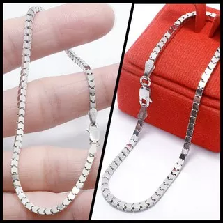 Gelang Tangan Silver 925 / Perhiasan Gelang Perak Asli 925 lapis emas putih / Gelang Tangan Milano