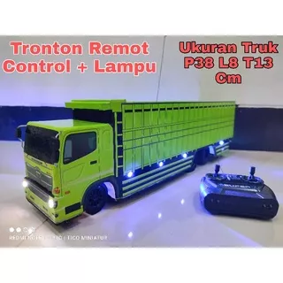 Truk Hino 500 mainan anak truk tronton remot control full lampu led kedip