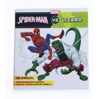 Buku cerita anak Marvel  Spiderman vs Lizard ( bilingual)