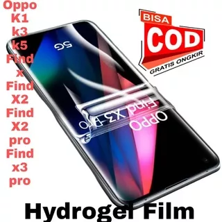 Anti gores Hydrogel jelly screen protector full cover Oppo Find x x2 x2 pro x3 pro X5 X5 pro K1 K3 K5