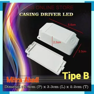 Box Casing Plastik for LED Driver Tipe B Ukuran 6,6 x 3,3 x 2,2 cm