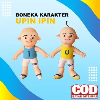 Boneka karakter Upin Ipin Lembut Bantal Tidur Anak Perempuan Cowok Asli Sni Bulu Halus Unik