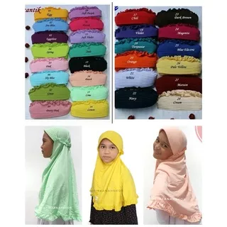 Jilbab Curly Anak TK-SD (4-9 th) Bahan Kaos PE