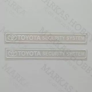 Stiker / Sticker Toyota Security System Tempel Dalam