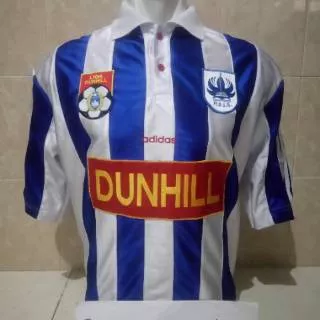 Jersey PSIS Semarang Liga Dunhill Loreng 1994 - 1995 Home Biru Putih Paragon Retro