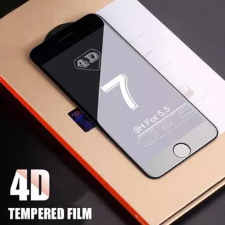 Tempered Glass FULL COVER 4D iPhone 6 6s / 6 PLUS / iPhone 7 / 7 PLUS - IP 6, Hitam Limited