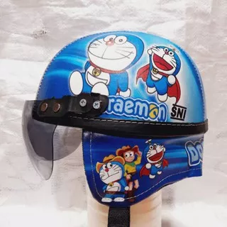 Helm anak doraemon (model retro) tersedia helm BOGO CENTRO INK KYT RETRO SINCHAN KLASIK