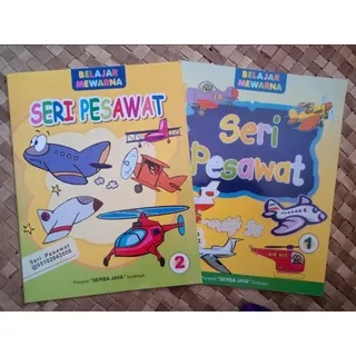 BUKU MEWARNAI MURAH - BUKU MEWARNAI ANAK PAUD TK - BUKU MEWARNAI SERI PESAWAT TERBANG