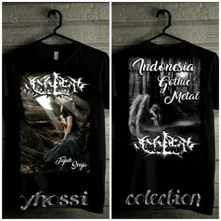 Kaos distro gotic metal Indonesia / Tujuh senja / batunisan /Terbaru