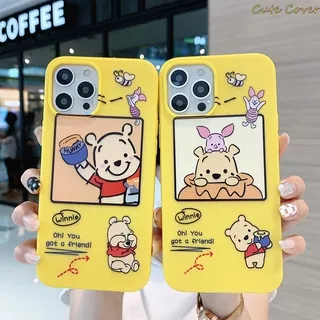 Candy Colors Casing Samsung Galaxy A90 A80 A72 A70S A70 A52 A50S A50 A42 M42 A30S A40S A40 A32 A22 A30 A20E A20 A12 5G A10S A10E A10 A202F A03S A02 M32 M30S M30 M20 M02 M20S M12 M10S M10 F22 F12 Case Cartoon Pooh & Piglet Phone Case Silicon Soft Cover