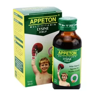 Appeton Lysine Syrup 60ml (Multivitamin Anak)sirup apeton appetton