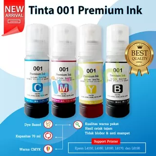 Tinta Printer Pengganti Original 001 Premium Ink 70ml Epson L4150 L4160 L6160 L6170 L6190