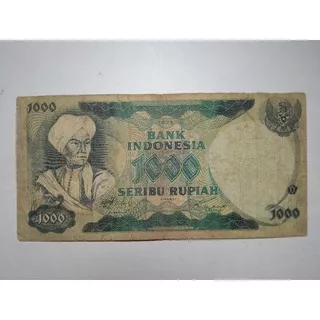 Uang kuno 1000 rupiah Diponegoro tahun 1975