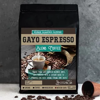 Kopi Gayo Espresso Blend 1KG - Bubuk/Biji - Sentra Kopi - Premium Coffee