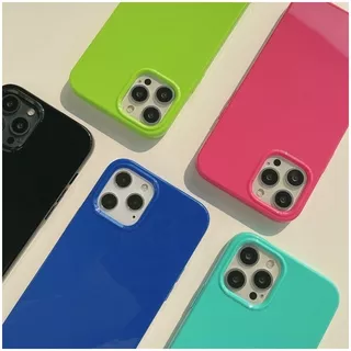 Soft Case Tpu Warna Jelly Glossy Untuk Iphone 12 11 Pro Max Ix Xs Max Xr 6 7 8 Plus