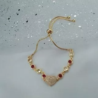 Gelang Tangan Xuping Yxy Serut Perhiasan lapis Emas Gold 18k