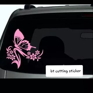 Sticker stiker mobil Stiker Mobil sticker kaca mobil Tribal Flower Butterfly all mobil  brio jazz