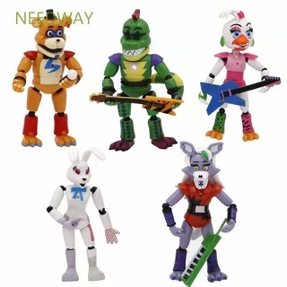 NEEDWAY 5pcs/set Five Nights at Freddy`s Movable joints Figures Model Action Figure Car Decorations Security Breach Series Bonnie Toy Gift Freddy Bear FNAF Nightmare Collectible Model