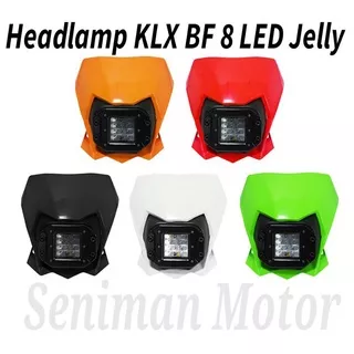 Headlamp KLX BF DTracker 8 LED Jelly Reflektor KLX BF DT 8 LED 2 mode Lampu Tembak KLX Putih