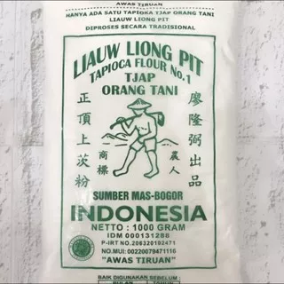 Tepung tapioka liauw liong pit cap orang tani 1kg/1 kg - Tapioka sagu tani 1000 gram