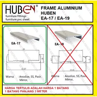 Profil Frame Handle Alumunium Aluminium HUBEN EA 17 EA17 EA-17