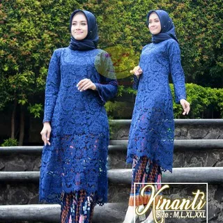 BARU ! Kebaya KINANTI Brukat Kurung Tunik / Kebaya Brokat Modern/Setelan Kutubaru/Kebaya Murah