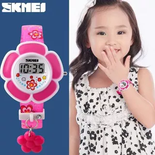 Promo Cuci Gudang Jam Tangan Anak Wanita Digital Skmei 1144 Rose Red Water Resist 50M Best Seller