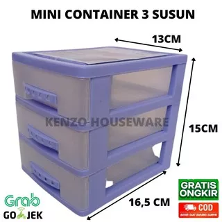 Laci Susun Plastik Mini Container 3 4 Susun Serbaguna Laci Kosmetik